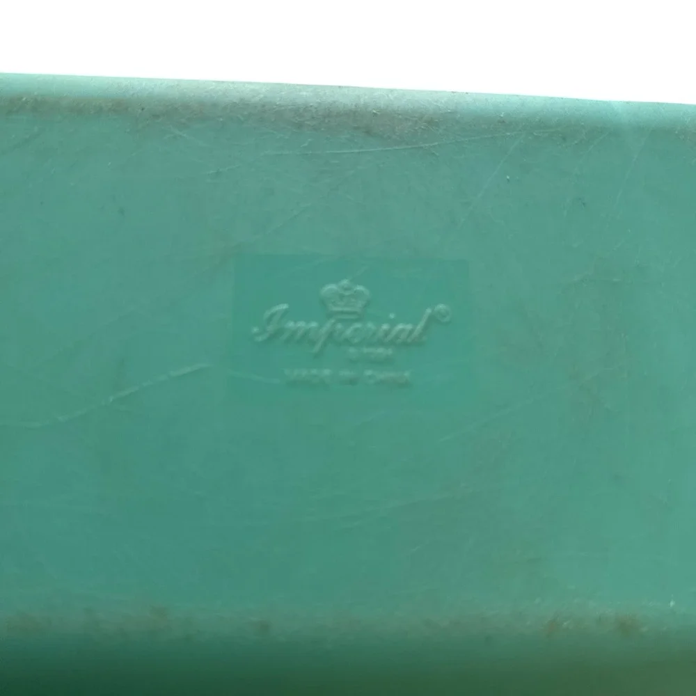 Vintage 1991 Imperial Pink Teal Plastic Makeup‎ Box Heart Latches Mirror Retro
